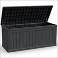 thumbnail image 5 of Deck Boxes | 260 Gallon XXL Waterproof Lockable Resin for Patio Garden | Black | Rectangle, 5 of 8
