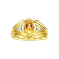 thumbnail image 1 of RYLOS Men's Rings 14K Yellow Gold Rings Classic Designer Style 9X7MM Oval Gemstone &  Diamond Ring Citrine November Birthstone Rings For Men Size 13, 1 of 7