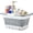 Grey, variant on Portable Shower Caddy Basket, Foldable Caddy Basket with Handles, Collapsible Storage Organizer for Bathroom, Kitchen, College Dorm,Gym (Blue)