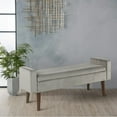 thumbnail image 6 of Saltoro Sherpi Velvet Upholstered Wooden Bench with Lift Top Storage and Tapered Feet, Gray, 6 of 6