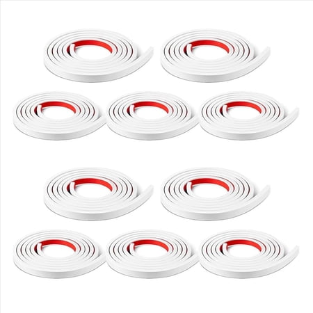 Rollbacks & More 10 Rolls Total Window Grille Inserts Grid Kit Self Adhesive Peel and Stick Trim Simulated DIY Decorative White