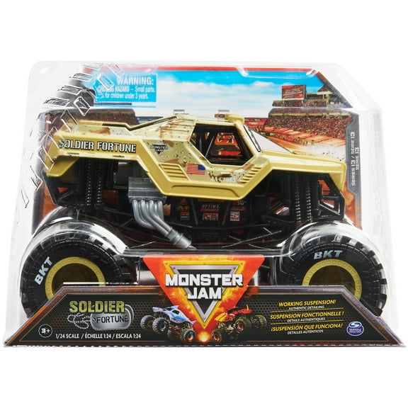 Monster Jam, Soldier Fortune Die-Cast Monster Truck, 1:24 Scale
