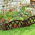 thumbnail image 6 of Garden Fence – Picket Border Edging, Decorative Plastic Outdoor Landscape Panel for Lawns Flowerbeds Plants, White or Brown, 60 x 26 cm, 6 of 6