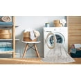 thumbnail image 2 of Ahgly Company Machine Washable Indoor Rectangle Contemporary Dark White Beige Area Rugs, 4' x 6', 2 of 7