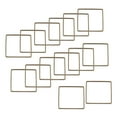 thumbnail image 1 of Unique Bargains Square Beading Hoop Link Geometric Hollow Open Bezel Linking Ring 1'x1' Bronze for Jewelry Making 20pcs, 1 of 5
