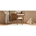 thumbnail image 4 of Retro 39" Walnut Vanity Set with 4 Drawers and USB / Sturdy and Organized Bedroom Furniture, 4 of 5