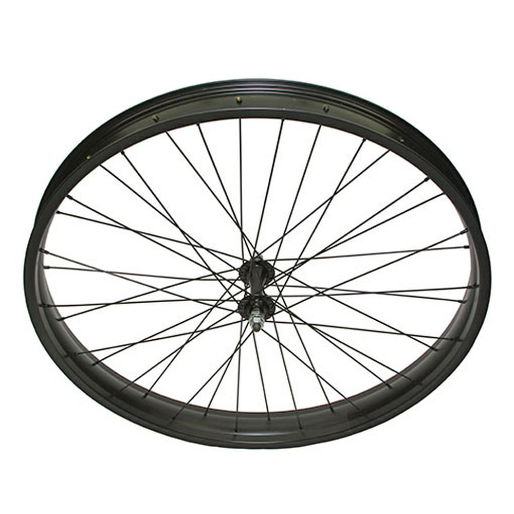 bike 26 X 3.00 FAT ALLOY FRONT WHEEL 36 SPOKE 14GBLACK 3/8 AXLE SINGLE
