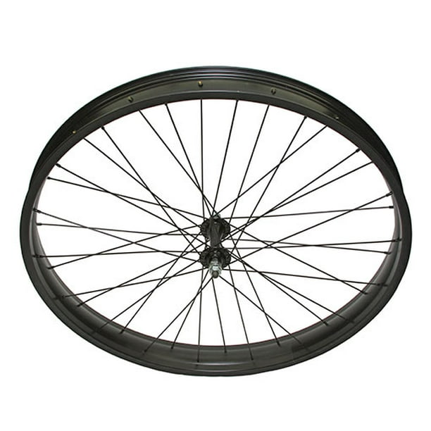 bike 26 X 3.00 FAT ALLOY FRONT WHEEL 36 SPOKE 14GBLACK 3/8 AXLE SINGLE
