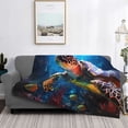 thumbnail image 2 of Fotbe Ice Blue Ocean Sea Turtle Manta de Franela con Estampado, Manta Ultrasuave para Cama, Sofá, Auto, Hipoalergénica y Antibolitas-50"x40", 2 of 6