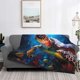 thumbnail image 2 of Balery Ice Blue Ocean Sea Turtle Manta de Franela con Dibujo, Lujo Ultra Suave y Cálido, Antipelusa y Resistente a las Arrugas para Cama, Sofá, Camping -40"x30", 2 of 6
