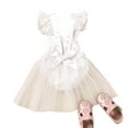 thumbnail image 3 of Kiapeise Baby Girls One-Piece Romper Lace Tutu Dress with One Letter Print, 3 of 7