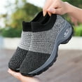 thumbnail image 3 of GHFKKB Women's Walking Shoes Sock Sneakers Slip On Air Cushion Easy Shoes Platform Loafers, 3 of 5