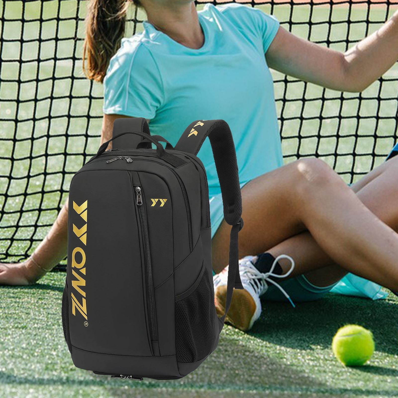 Baoblaze Badminton Bag Backpack Shoulder Bag Tennis Rackets Bag for Badminton Rackets Black