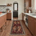 thumbnail image 5 of KUETH 5x7 Tiger Area Rugs for Living Room, Non Slip Machine Washable Vintage Boho Rug, Low Pile Print Rug for Bedroom Dining Room Home Office, 5 of 6
