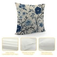 thumbnail image 4 of Nawypu  Pillow Covers Chinoiserie Throw Pillow Cover, Decorative Blue and White Floral Cushion Case Pillowcase for Sofa Couch Bed Living Room Chair Farmhouse, Square Chinese Flowers, 4 of 5