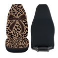 thumbnail image 4 of HUISEFOR Leopard Print Bow Car Seat Covers Soft Elastic Polyester Car Front Seat Covers 2 Pack, Comfortable, Non Slip, Easy to Installation, Universal Fit for Most Sedan SUV, 4 of 7