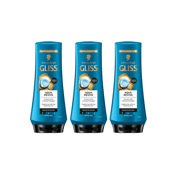 Schwarzkopf Gliss Conditioner Aqua Revive 360 ml 3 Pack