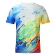 thumbnail image 5 of ICHUANYI Men's Street Fashion Casual Interesting Design Printed Round Neck Short Sleeve, 5 of 9
