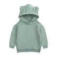 thumbnail image 2 of Deals Lindreshi Toddler Girl Hoodie Zipper Front Spring Kids Hoodies Bear Ears Baby Boys Girls Hoody Children Pullover Outerwear, 2 of 9