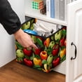 thumbnail image 5 of Fruit Foldable Storage Basket with Handle, 10.8"x10.5"x10.6", Large Capacity Organizer Bin - Toy Box, 5 of 6