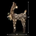 thumbnail image 6 of Northlight Lighted 3D Standing Glittered Rattan Reindeer Outdoor Christmas Decoration - 32" - Clear, 6 of 10