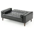thumbnail image 6 of Glory Furniture Andrews Faux Leather Sleeper Loveseat in Black, 6 of 6