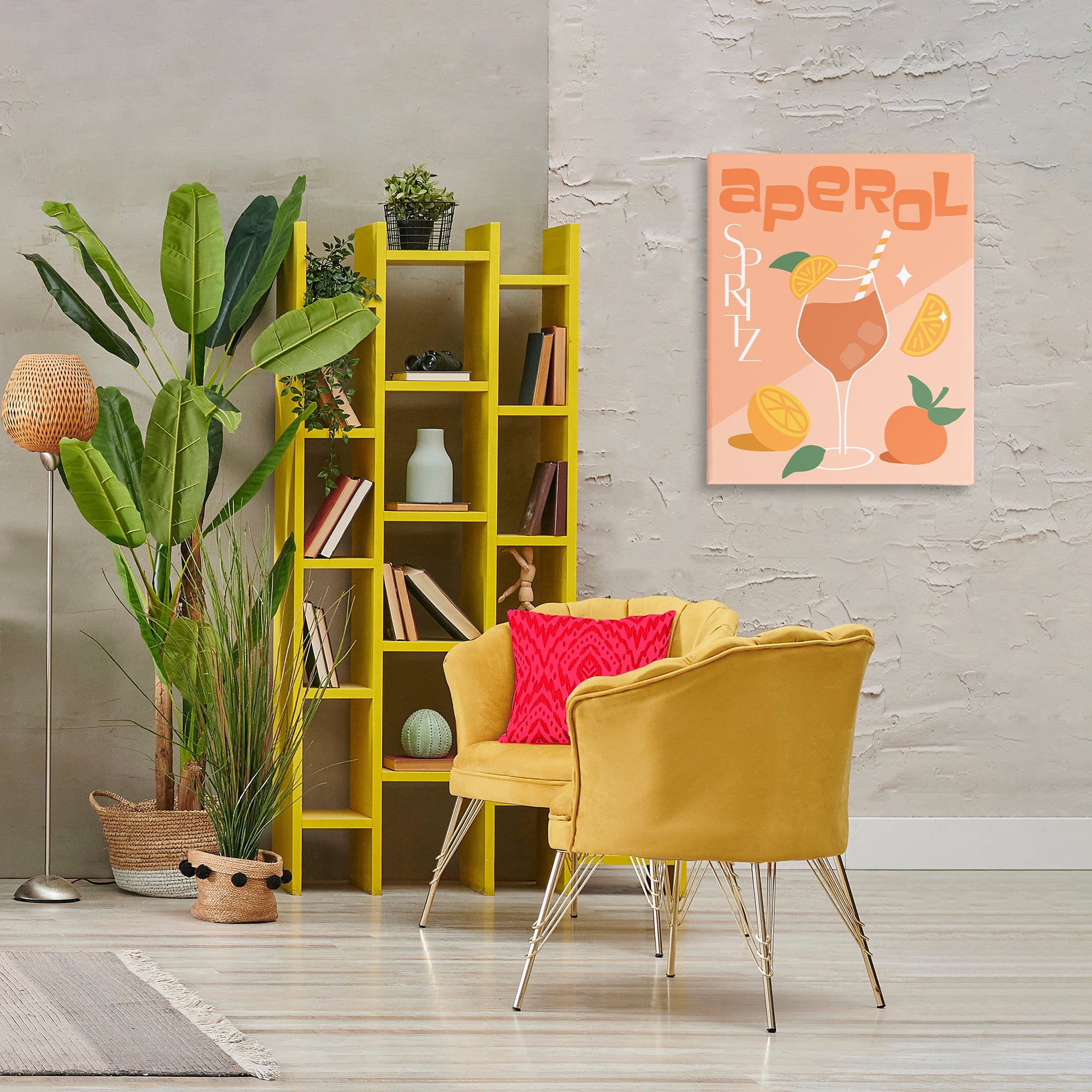 Stupell Industries Aperol Spritz Typography Food & Beverage Painting Wrapped Canvas Art Print Wall Art, 24 x 30