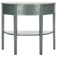 thumbnail image 3 of SAFAVIEH Abram Solid Country Demilune Console with Storage Drawer, Steel Teal, 3 of 5