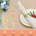 thumbnail image 6 of 12PCS Gold Napkin Rings, Metal Leaf Napkin Ring Holders for Cloth Napkins, Fall Napkin Ring Buckles Bulk for Wedding Receptions, Christmas Thanksgiving Holiday Party Dinner Table Settings, 6 of 8