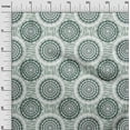 thumbnail image 2 of oneOone Silk Tabby Dark Teal Green Fabric Circle Block Sewing Material Print Fabric By The Yard 42 Inch Wide, 2 of 4