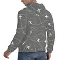 thumbnail image 3 of Hoodies for Men - Airplane Routes Around The World Long Sleeve Comfrt Men'S Fashion Hoodies & Sweatshirts, Sweatshirts for Men Hoodies Pullover Clothing Clothes with Pouch, 3 of 7