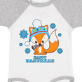 thumbnail image 4 of Inktastic Happy Hanukkah with Fox and Snowflakes Boys or Girls Baby Bodysuit, 4 of 5