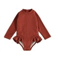 thumbnail image 4 of Toddler Girls Long Sleeve Frill One Piece Swimsuit, 4 of 5
