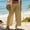 10#q Fluorescence Yellow, variant on Plaid Pants for Womens Wide Leg Elastic Waist Gingham Capri Palazzo Pants Light Purple S