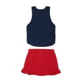 thumbnail image 2 of Way to Celebrate Girls Patriotic Americana Cinched Tank and Flutter Short Set, 2-Piece, Sizes 4-18, 2 of 12