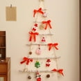 thumbnail image 6 of Wall Christmas Tree with Lights, Wooden Christmas Trees Wall Mounted Decorations Ladder Tree, Handmade Rustic Flat Hanging Xmas Tree Indoor (Green), 6 of 6
