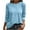 Blue, variant on APEXFWDT Women's Light Fleece Crew Neck Sweatshirt Ruched Raglan Sleeve Fall Pullover Solid Color Stylish Athletic Top,M,Black
