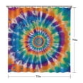 thumbnail image 5 of Rainbow Tie Dye Mandala Pattern Shower Curtain 72"x72" ,Bathroom Decorative Shower Curtains Set with 12 Hooks,Modern Waterproof Washable Shower Curtain, 5 of 6