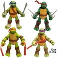 thumbnail image 1 of Set Of 4pcs Teenage Mutant Ninja Turtles Battle Shell Action TMNT Figures Toys, 1 of 1