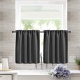 thumbnail image 1 of Nvzi Cortinas cortas de cocina - 76*60CM Cortinas de ventana gris oscuro cortas, 1 bolsillo para barra, cortinas de tela de alta precisión y para, 1 of 5