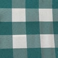 thumbnail image 2 of Ultimate Textile (10 Pack) 60-Inch Round Polyester Gingham Checkered Tablecloth - for Picnic, Outdoor or Indoor Party use, Teal and White, 2 of 3