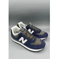 thumbnail image 2 of Men's New Balance 574 Navy Green Sneakers Casual Athletic Shoes ML574DZN, 2 of 6