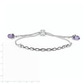 thumbnail image 2 of Beautiful Sterling Silver Reflections Purple Swarovski Crystal Adj. Bracelet, 2 of 2