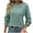 Green, variant on Womens Cotton Tops Casual Long Sleeve Round-Neck Pullover Solid Color Blouse Going out Clothing