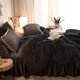 thumbnail image 4 of Juego de fundas de edredón HAIHUA Black Fluffy Twin con fundas de almohada, 4 of 9