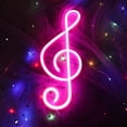 thumbnail image 2 of LINLIN Neon Music Note Light Music LED Sign Neon Light Sign Battery/USB Operated Neon Art Light Neon Wall Light for Children’s Bedroom Light up Sign Decor for Bar Party Christmas Wedding, 2 of 8