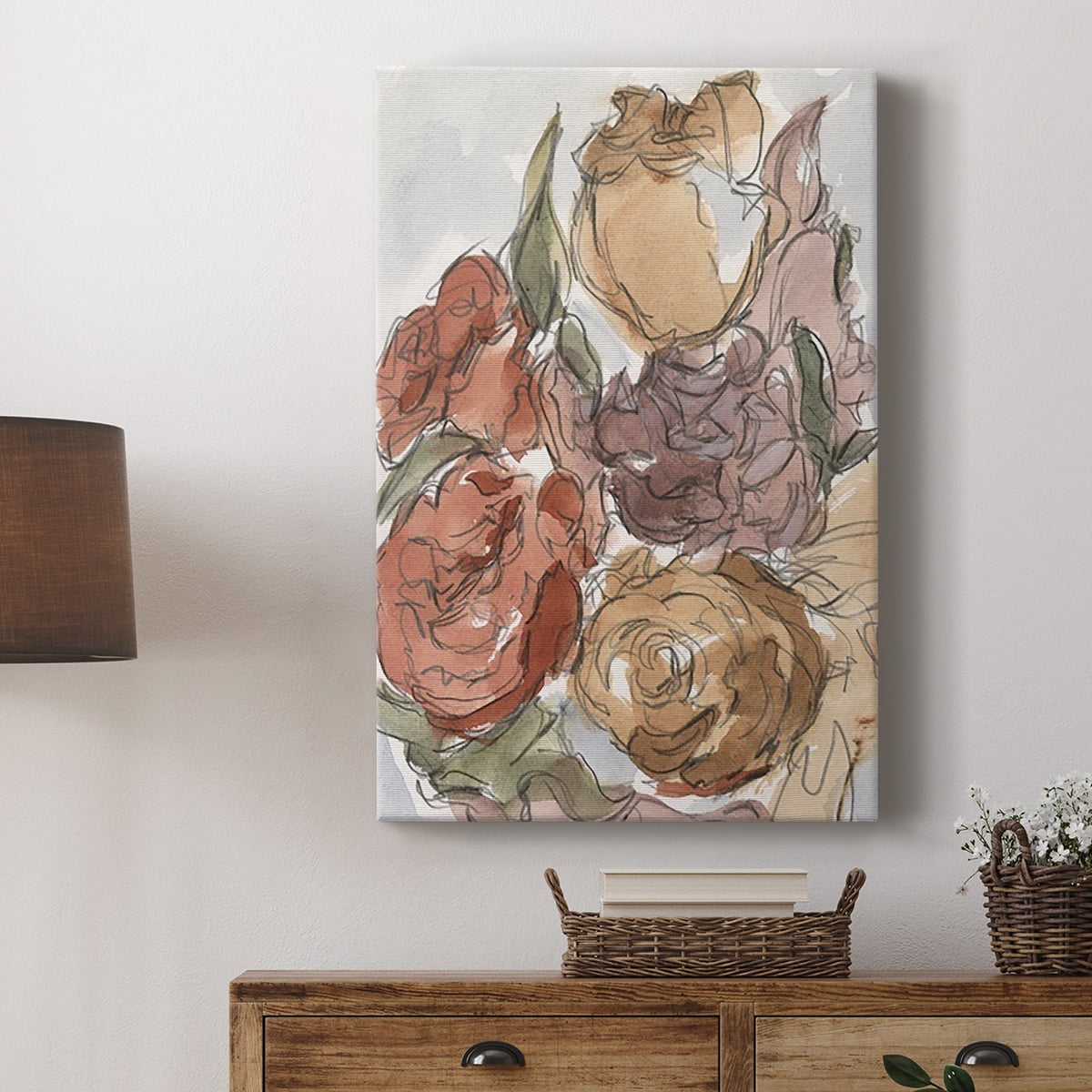 Cropped Floral Arrangement II Premium Gallery Wrapped Canvas - Ready to Hang