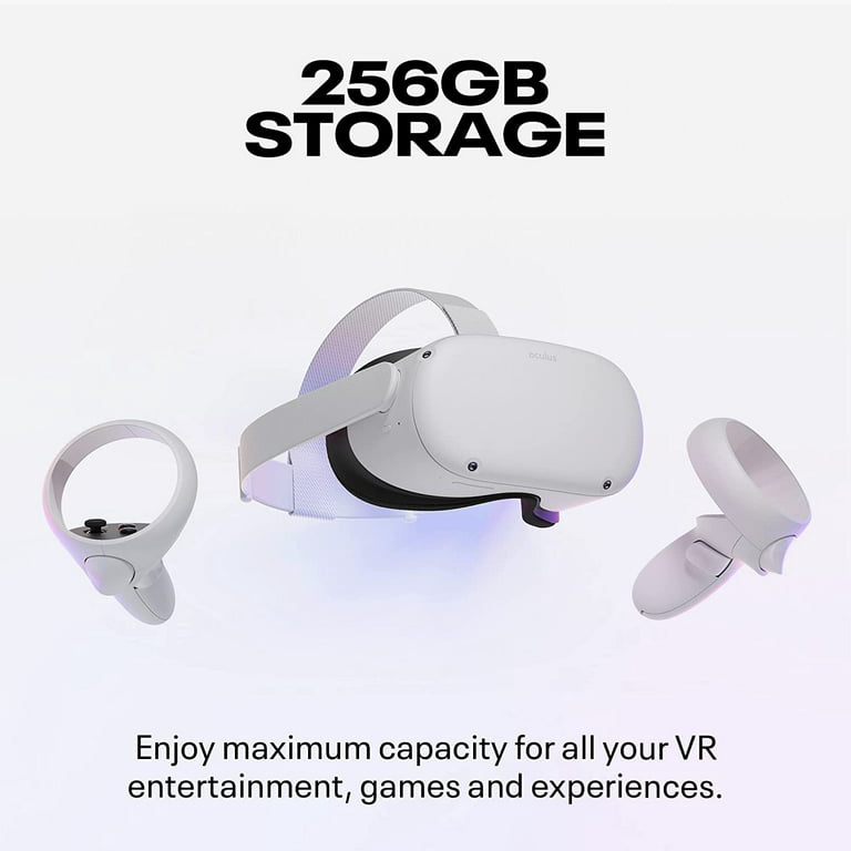 Newest Oculus Quest 2 - All-In-One VR Headset - 256 GB Gaming Headset with  1 Pair of Silicone Controller Grip Cover