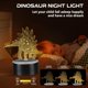 thumbnail image 3 of Luz nocturna de dinosaurio, lámpara de dinosaurio 3D, regalos con 16 cambios de color y control remoto, regalos para niños de 3 4 5 6 años en adelante, lámpara de noche (4 piezas), 3 of 5
