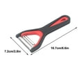 thumbnail image 3 of Cabbage Shredder,Potatoes Peeler,Wide Mouth Vegetable Shredder salad shredder potato slicer for Cabbage,Stainless Steel Peeler for Effortless Thin/Thick Cuts,Easy Clean(Black 2pcs 6.6*2.8in), 3 of 9